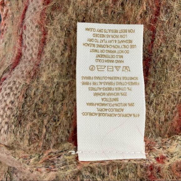 Free People Crochet Back Bell Sleeve Sweater size small - Picture 8 of 9